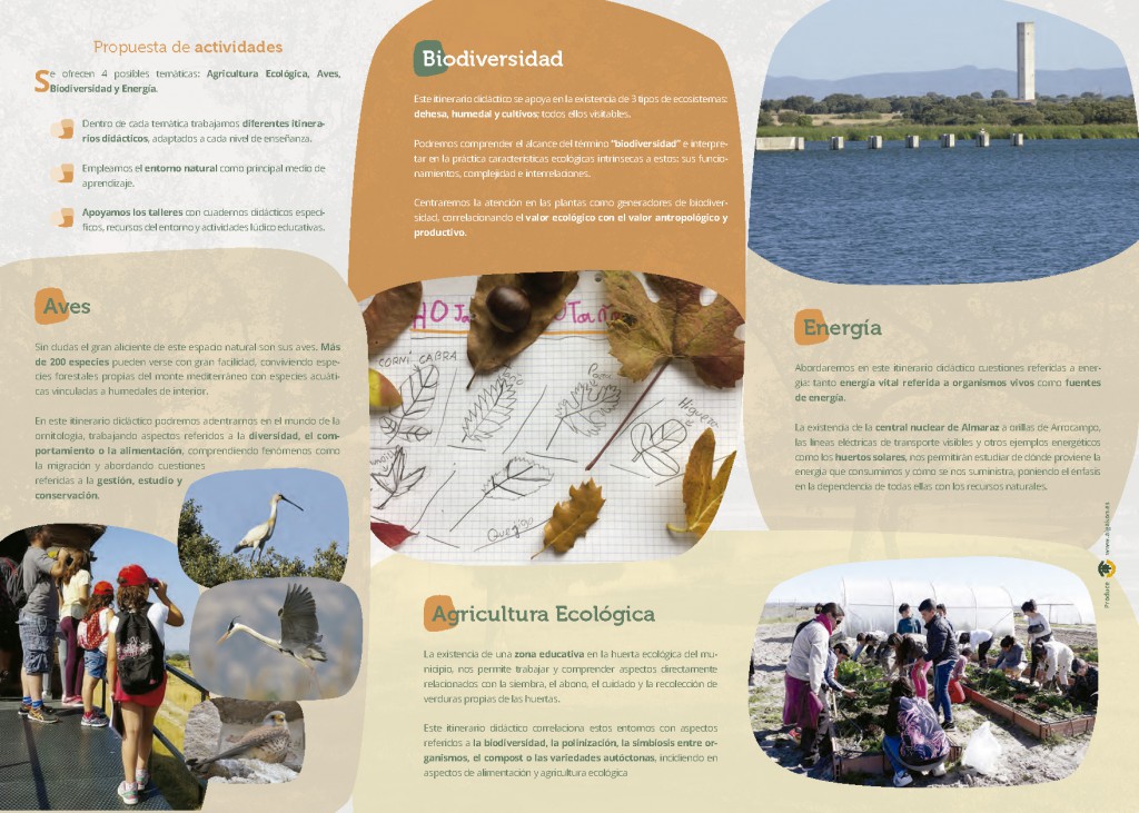 triptico programa educacion ambiental saucedilla ALGAKON